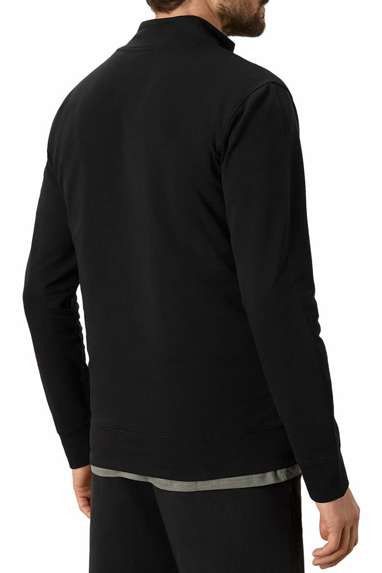 Organic Cotton Stash French Terry Quarter Zip, Alternate, color, Black