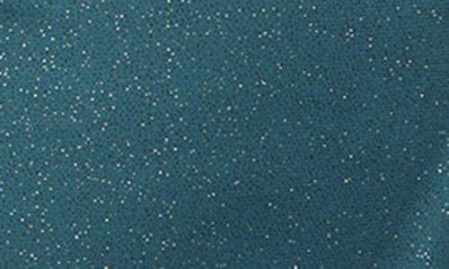 Sl Fashions Glitter Chiffon Capelet Cocktail Dress In Green