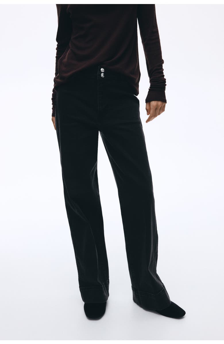 H&M Wide High Jeans, Alternate, color, Dark Denim Gray