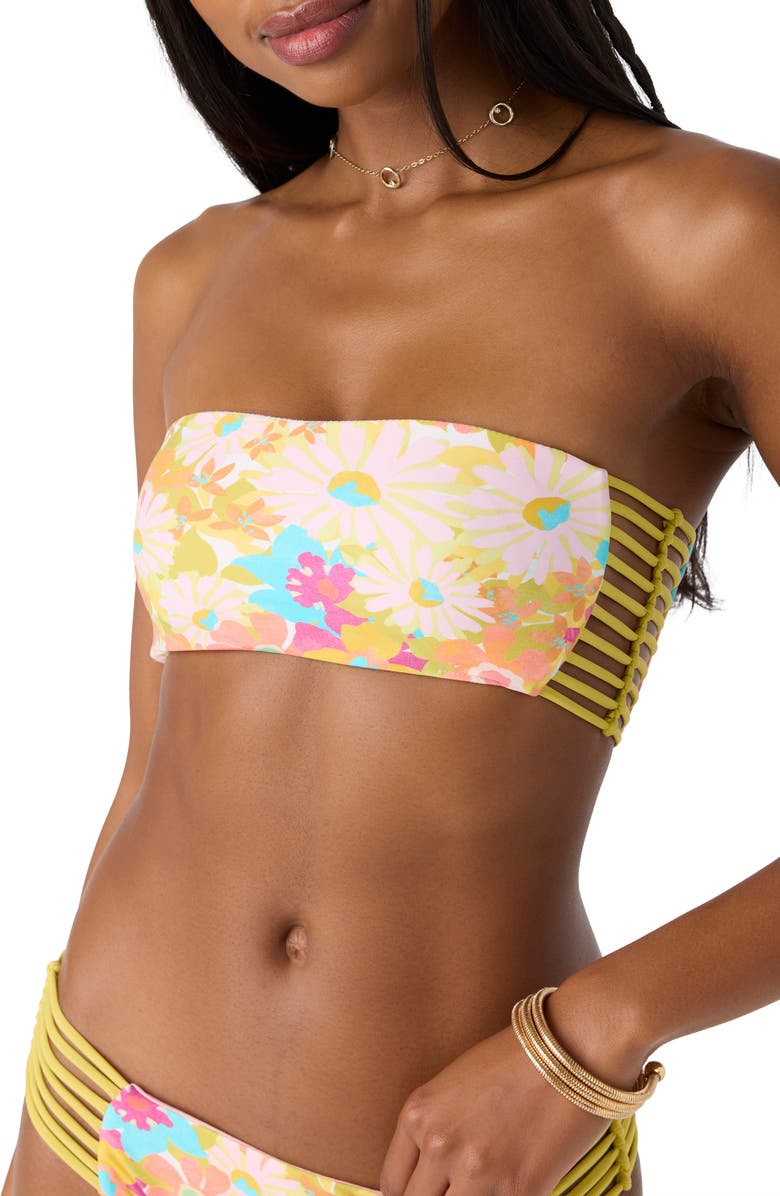 O'Neill Brasilia Floral Bells Strappy Bikini Top, Main, color, 