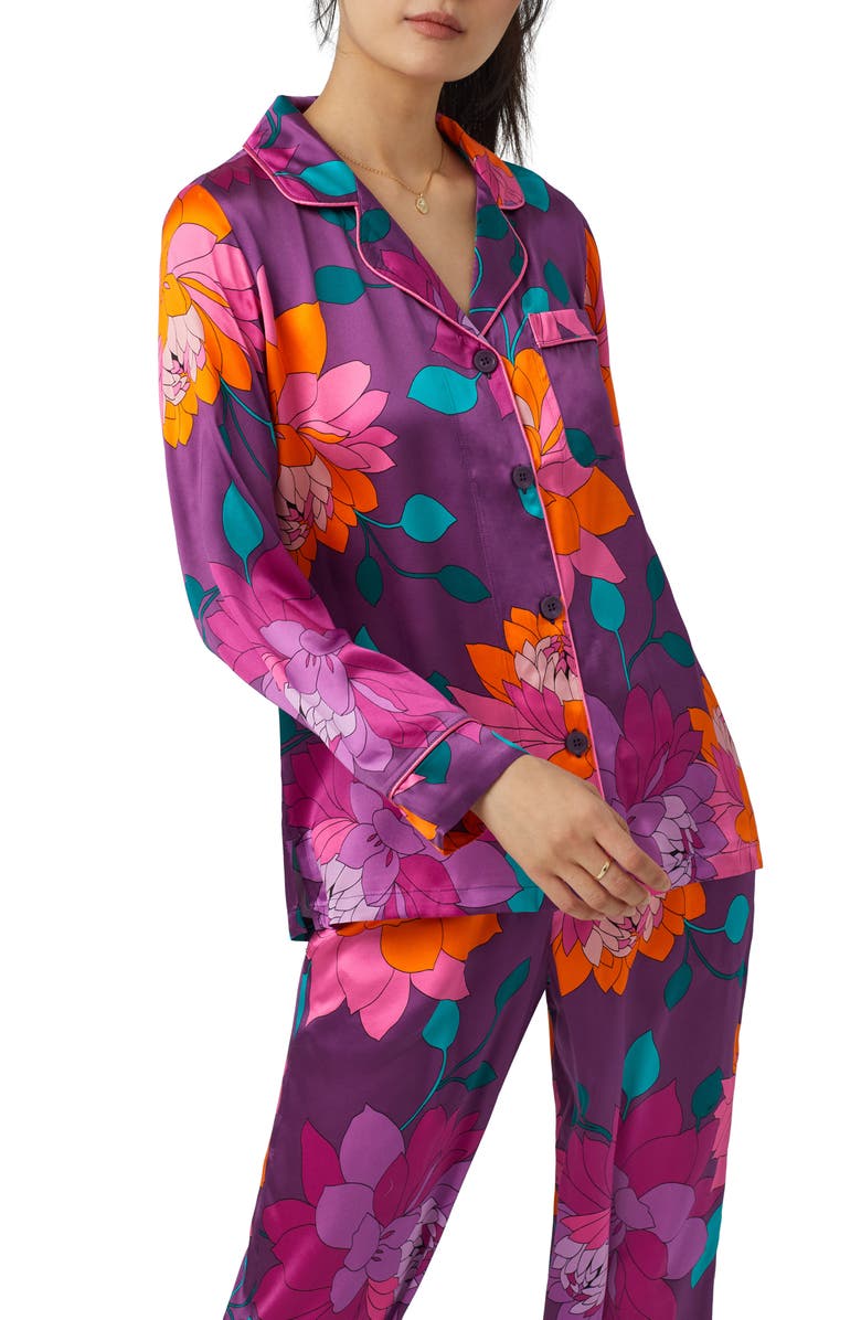 BedHead Pajamas Print Silk Pajamas, Alternate, color,
