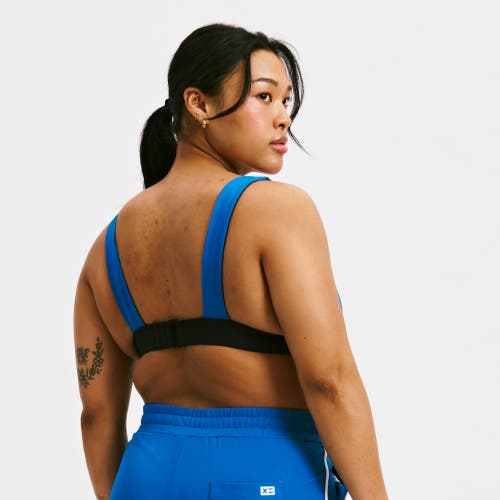 Tomboyx Reversible Swim Plunge Bikini Top In Blue