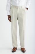 Berle Classic Fit Pleated Microfiber Performance Trousers
