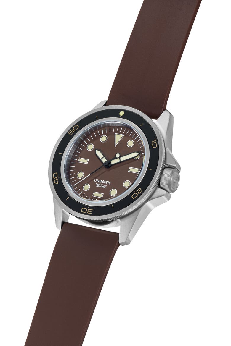 Diving Heritage Diving Watch, 41.5mm, Alternate, color, BROWN