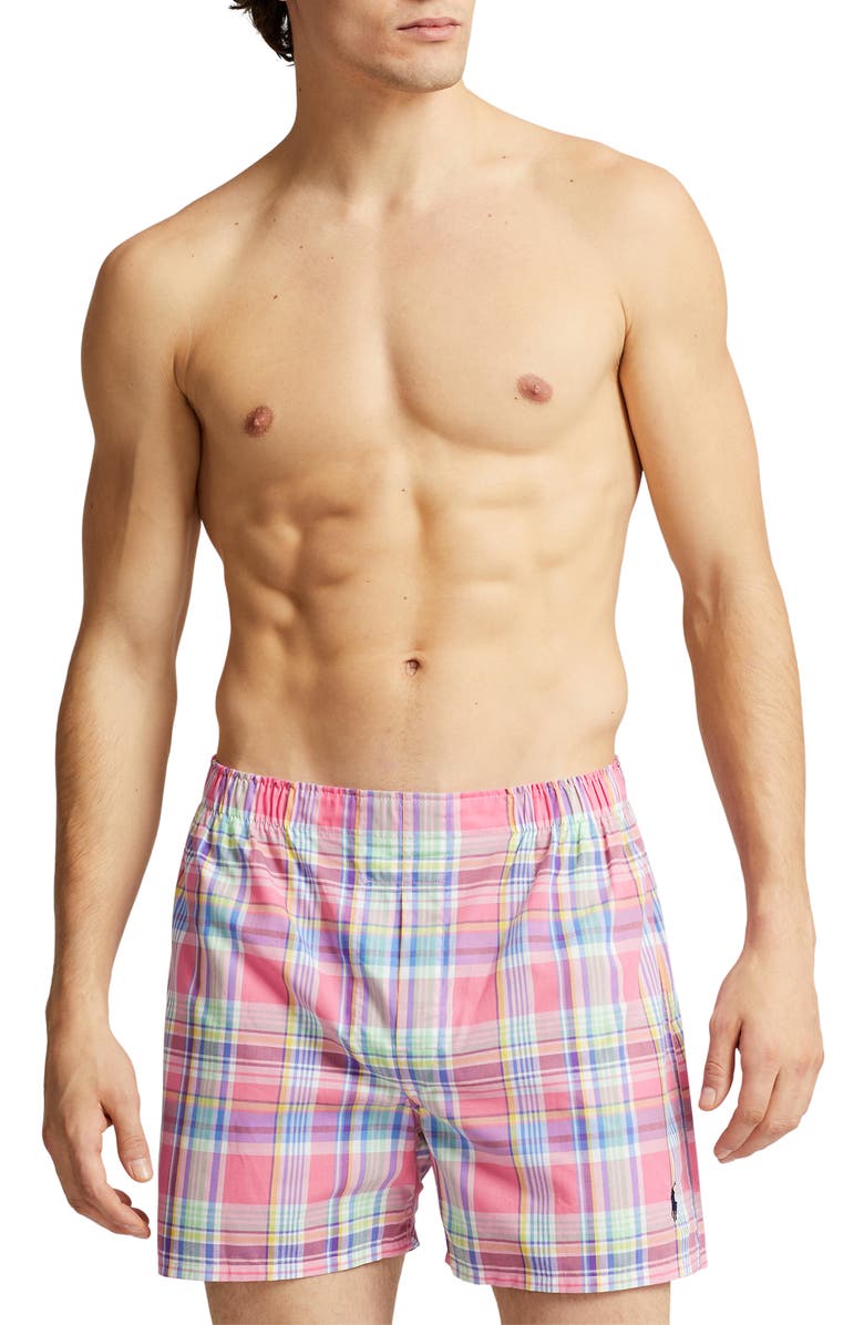 Polo Ralph Lauren Assorted 3-Pack Woven Cotton Boxers, Alternate, color,