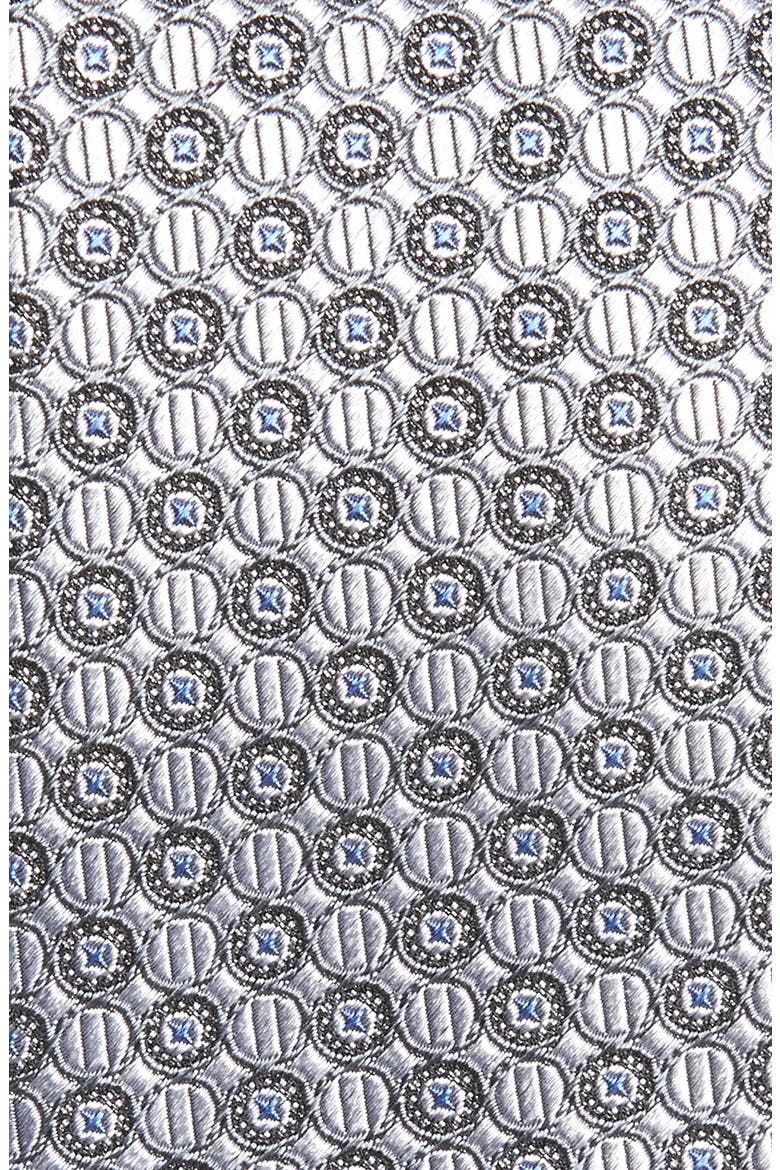 Neat Silk Tie, Alternate, color, SILVER