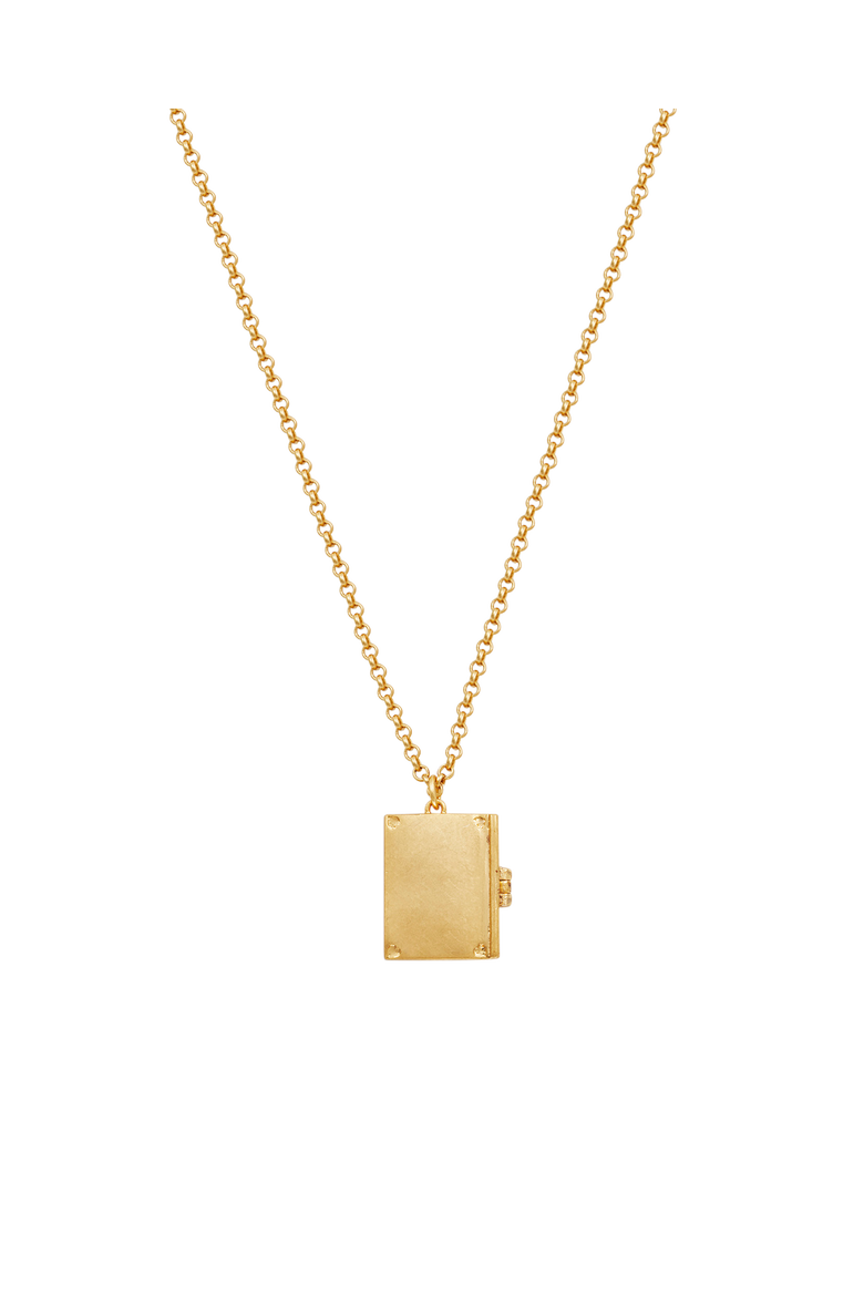 Secret Diary Locket Necklace, Alternate, color, Gold