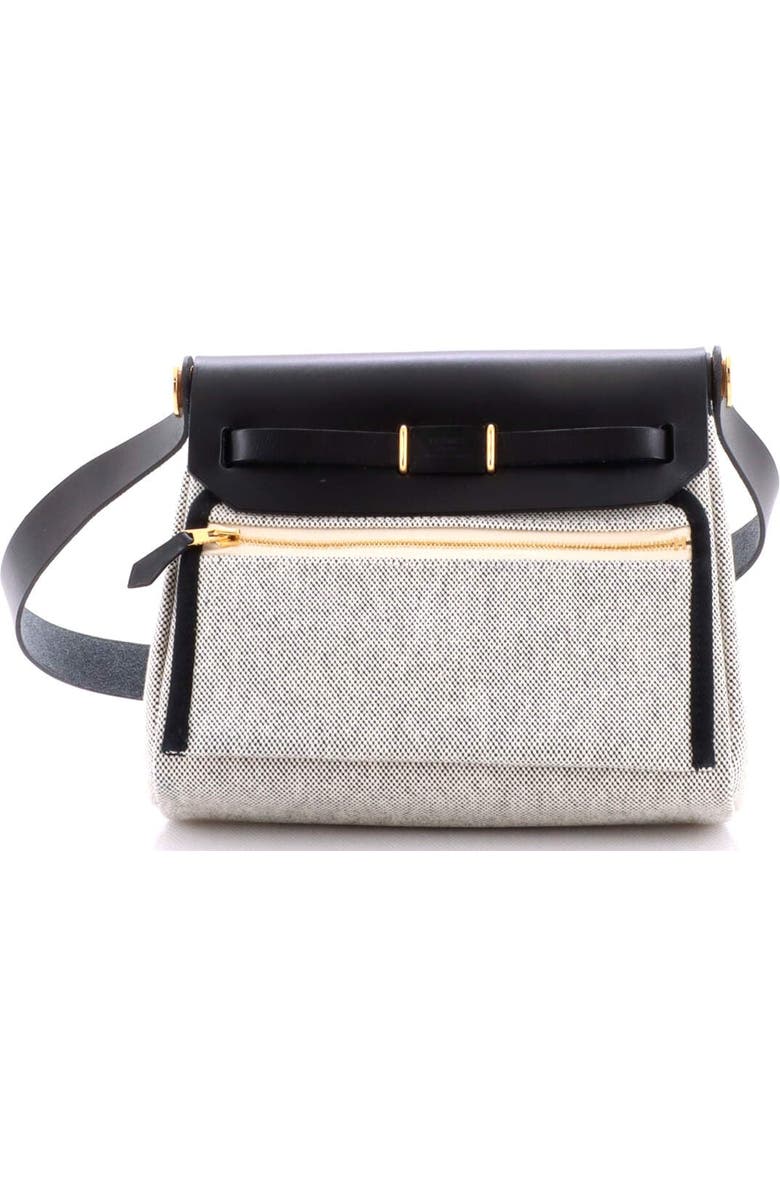 Pre-Owned Hermes Herbag Zip Toile and Leather 20, Alternate, color, Noir