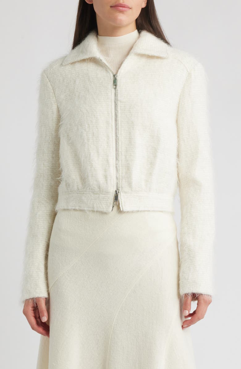 BOSS Jocalen Textured Jacket, Alternate, color, Soft Cream