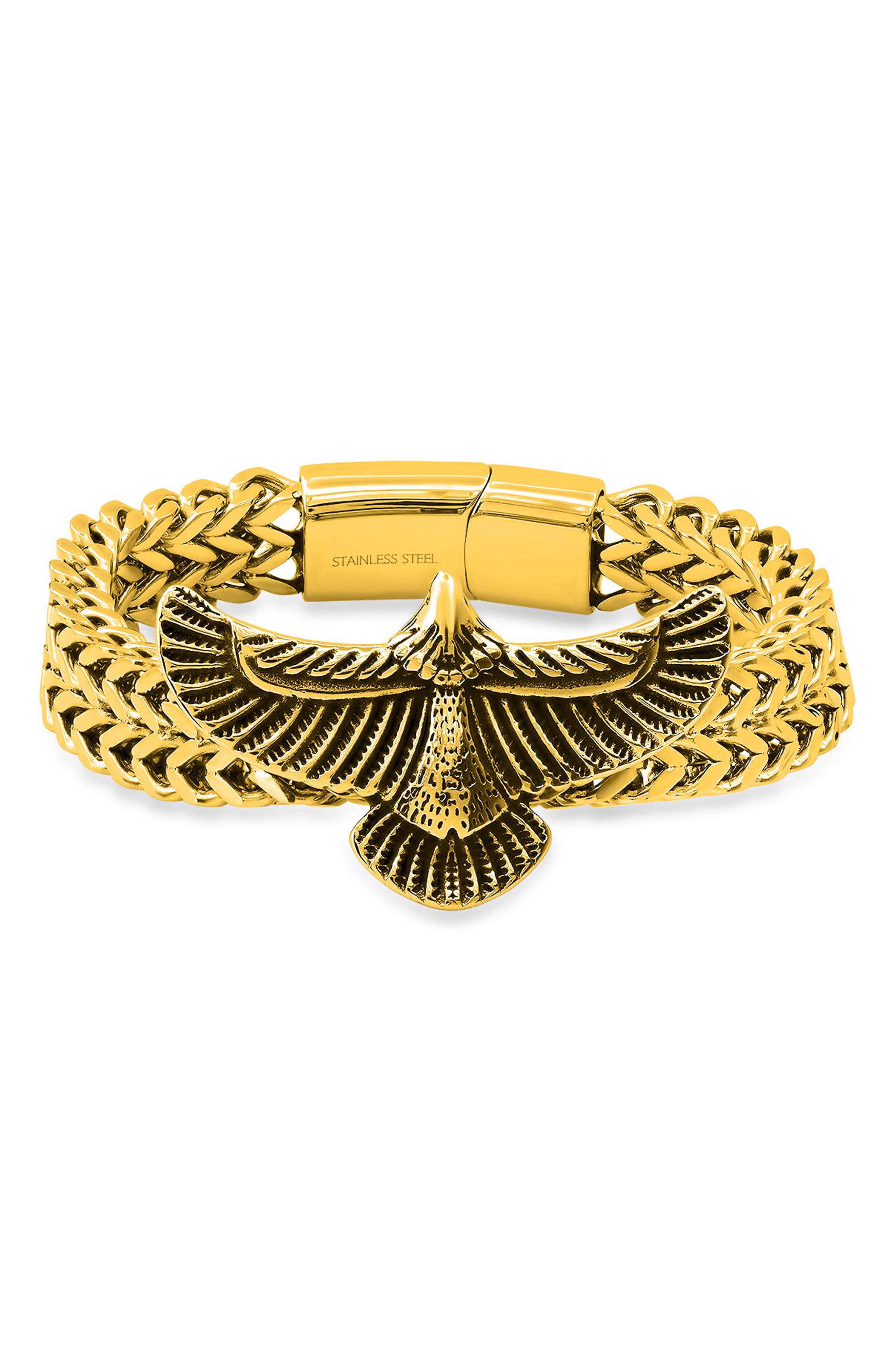 Men's 18k Gold Plated Eagle Bracelet