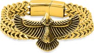 STEELTIME Men's 18k Gold Plated Eagle Bracelet