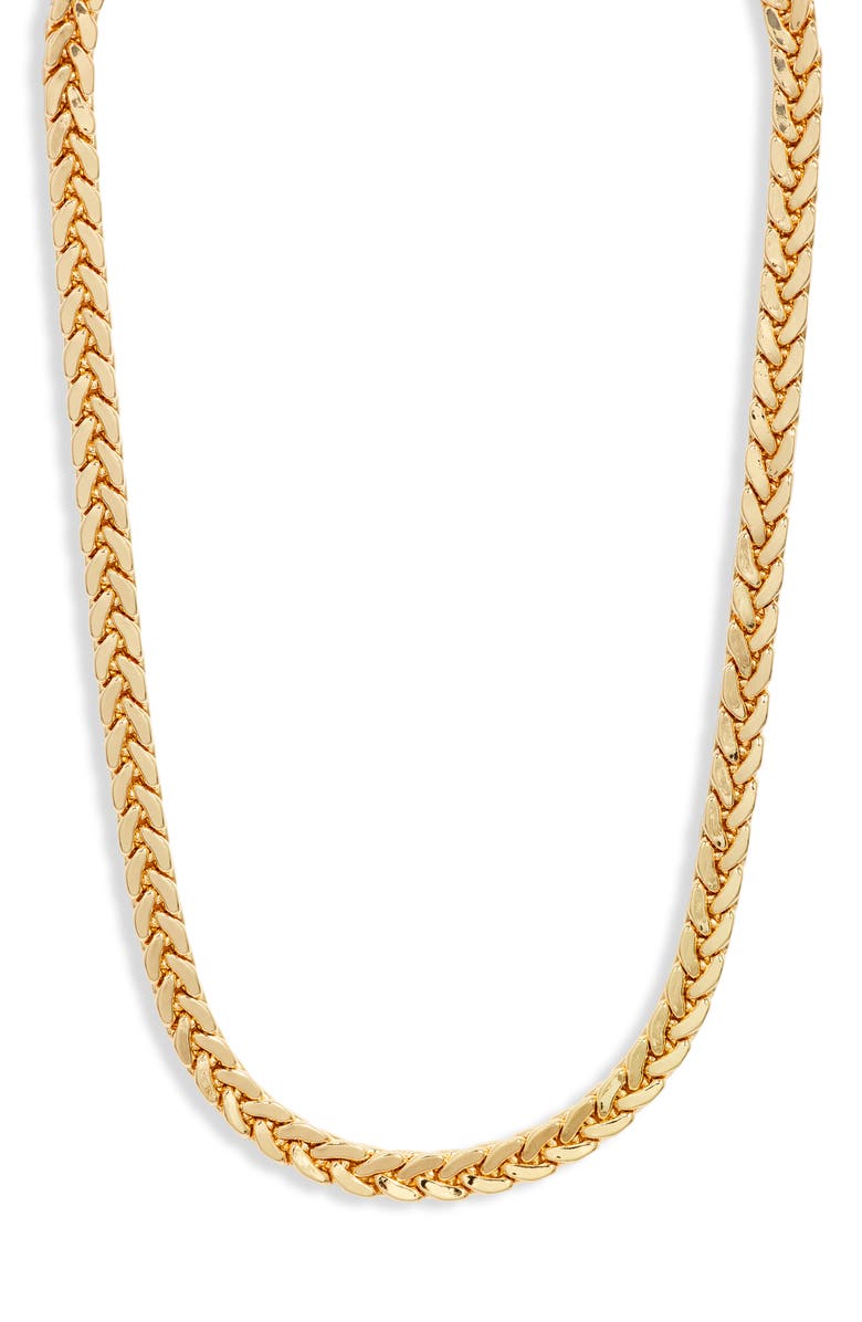 Nordstrom Flat Braided Chain Necklace, Main, color, Gold