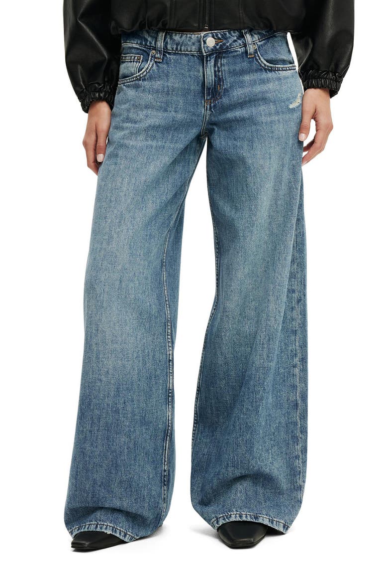 Low Rise Wide Leg Jeans, Main, color, MIAMI BLUE