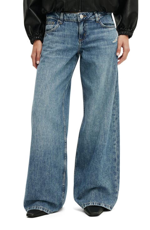Low Rise Wide Leg Jeans