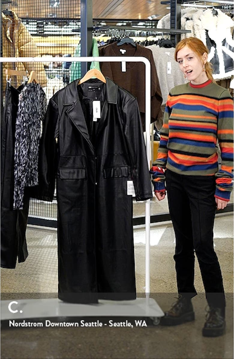 Faux Leather Trench Coat, sales video thumbnail