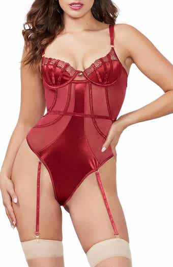 Seven ‘til Midnight Satin Lace Teddy