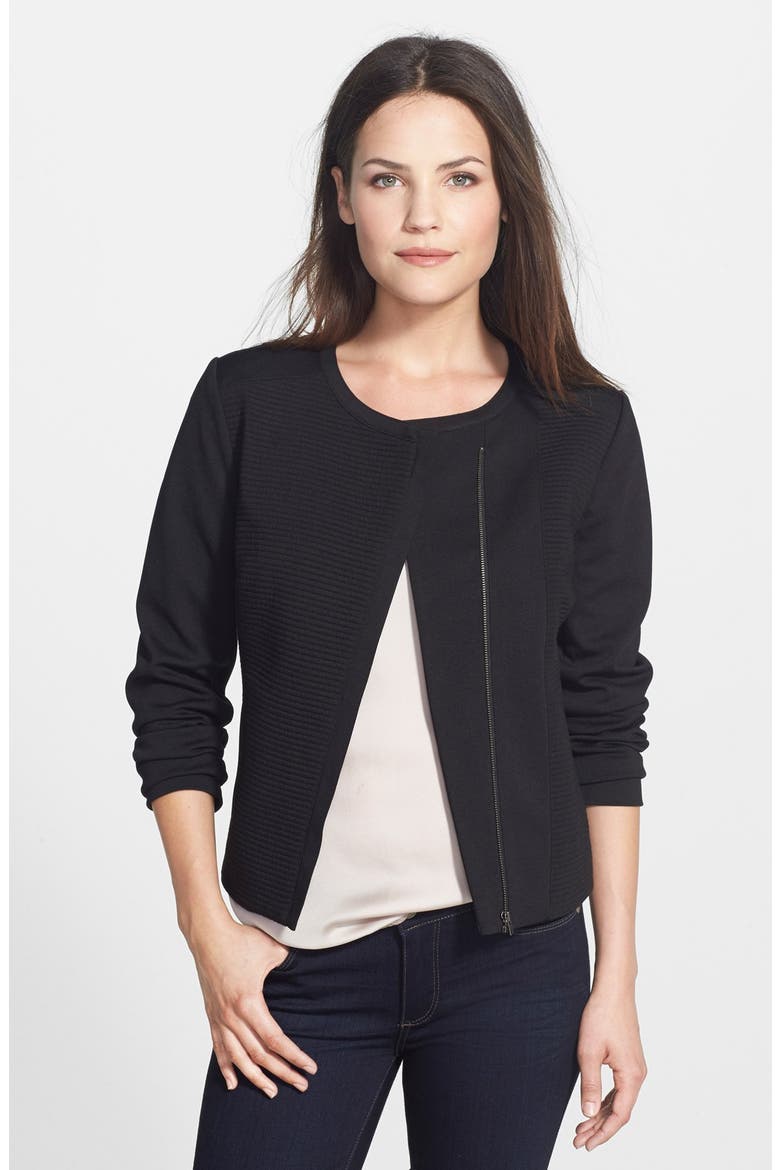 Knit Moto Jacket, Main, color, BLACK