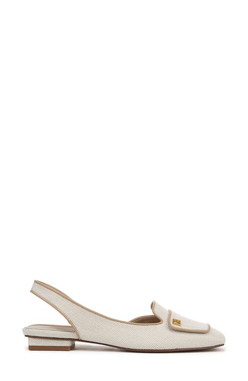 Franco Sarto Teagan Slingback Half D'orsay Flat In Natural
