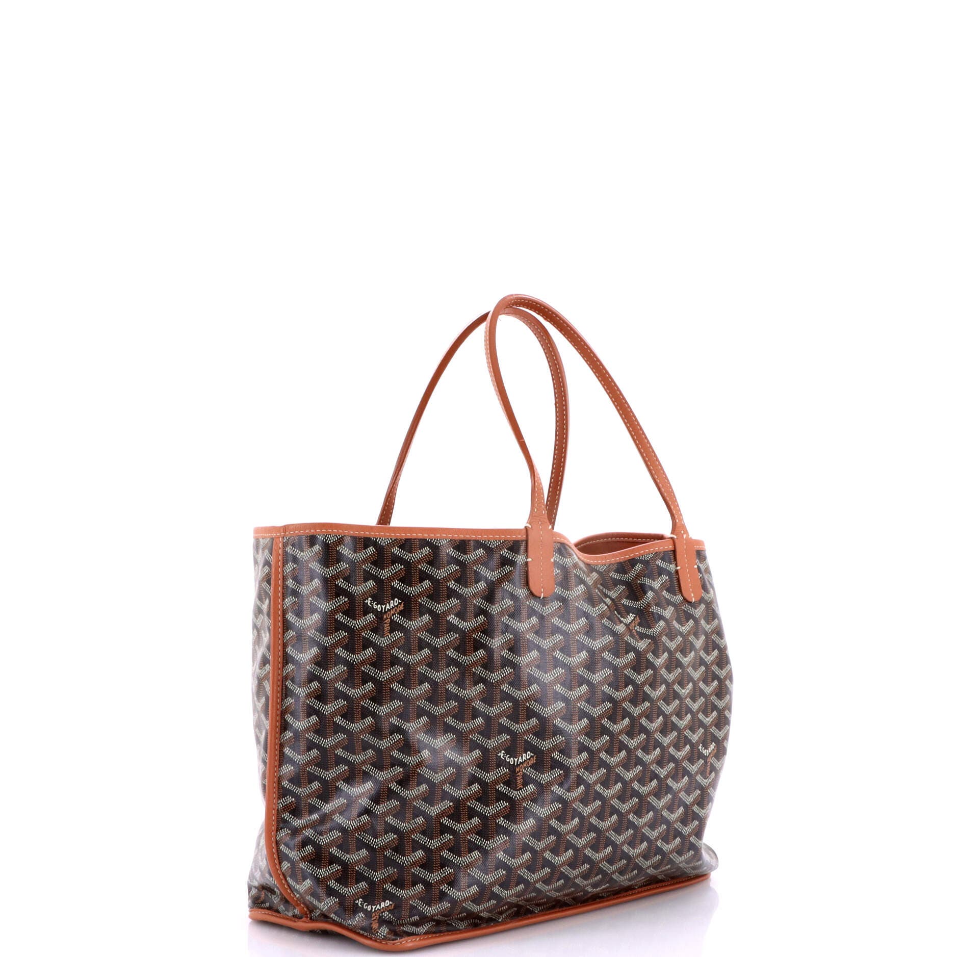 Pre-Owned Goyard Anjou Reversible Tote Coated Canvas PM, Alternate, color, Brown
