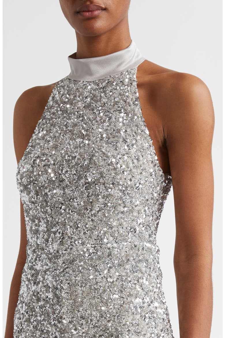 Cataline Sequin Jumpsuit, Alternate, color, SILVER