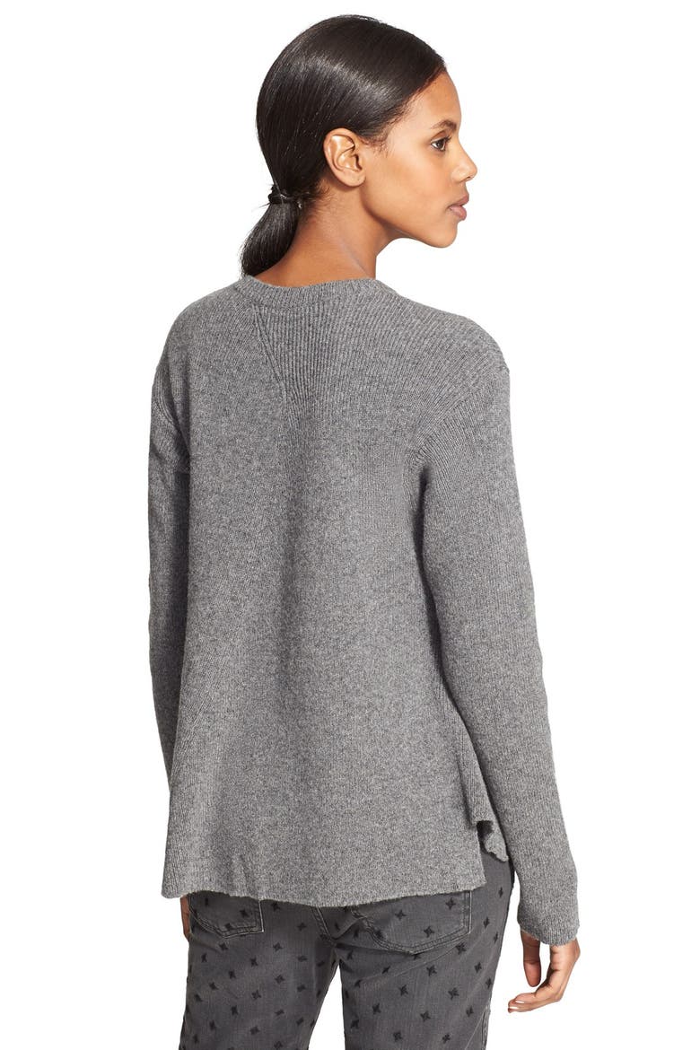 Ribbed Wool Sweater, Alternate, color, CHARCOAL