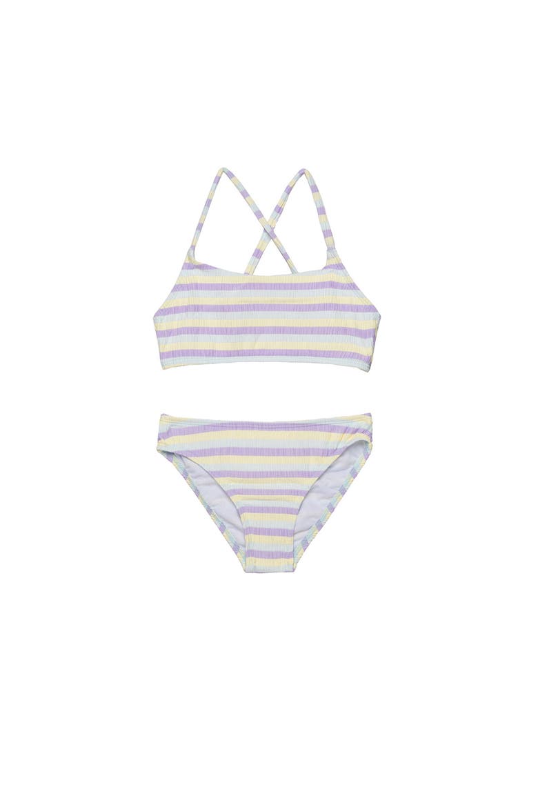 Lollipop Textured Criss Cross Strap Swim Set, Main, color, Lollipop-Multi