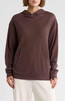 X by Gottex Waffle Knit Pullover Hoodie