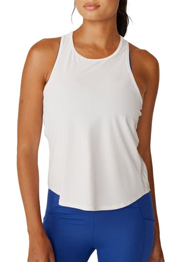 Beyond Yoga Racerback Maternity Tank Top In Lunar White