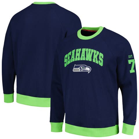 Men
s Tommy Hilfiger College Navy Seattle Seahawks Reese Raglan Tri-Blend Pullover Sweatshirt