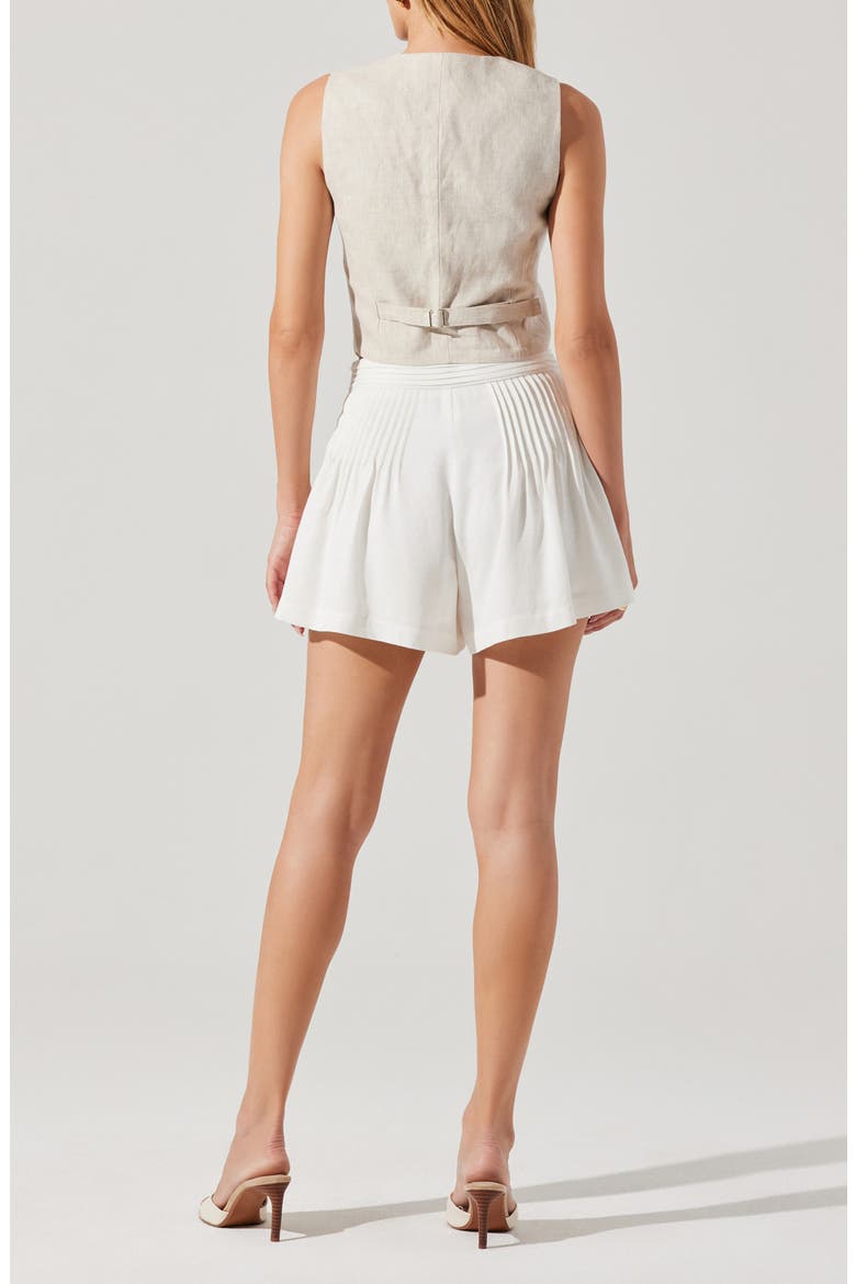 Ciro Pintuck Shorts, Alternate, color, WHITE