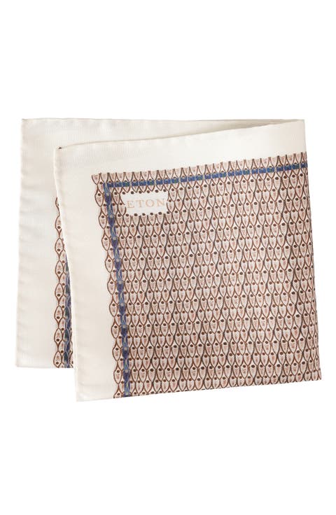 Geo Silk Oxford Pocket Square
