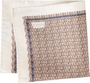 Eton Geo Silk Oxford Pocket Square