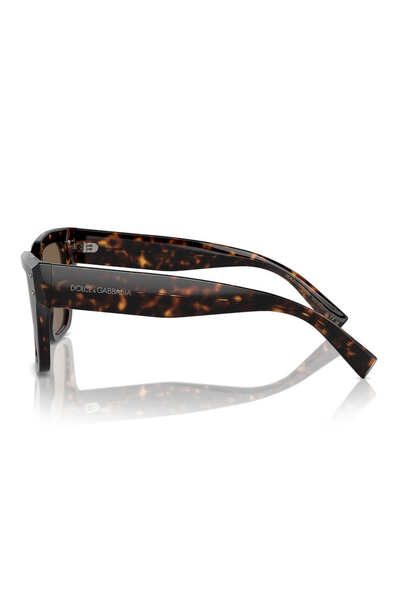 52mm Square Sunglasses, Alternate, color, HAVANA