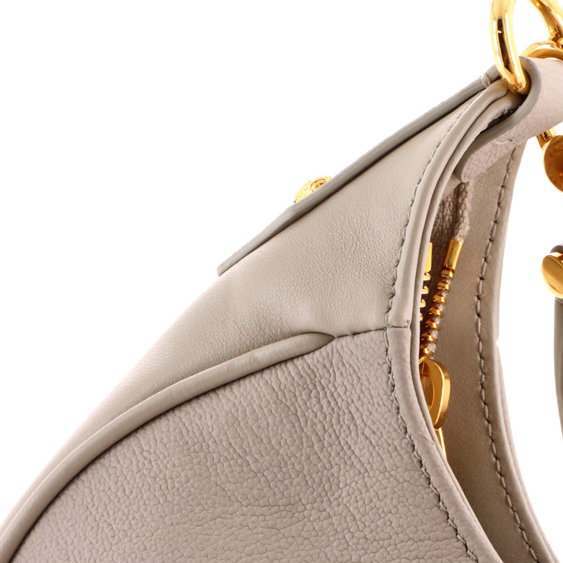 Serpenti Ellipse Crossbody Bag Leather Mini, Alternate, color, White