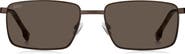 BOSS 57mm Rectangular Sunglasses