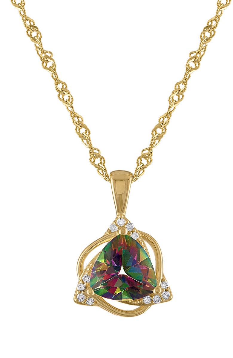 FZN Mystic Topaz & Diamond Pendant Necklace - 0.06ct., Main, color, 