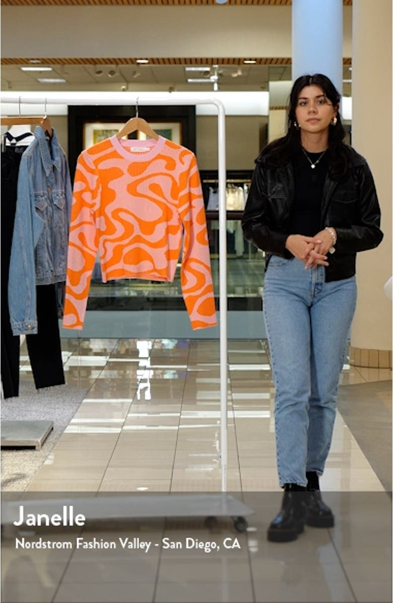 Swirl Pattern Rib Sweater, sales video thumbnail