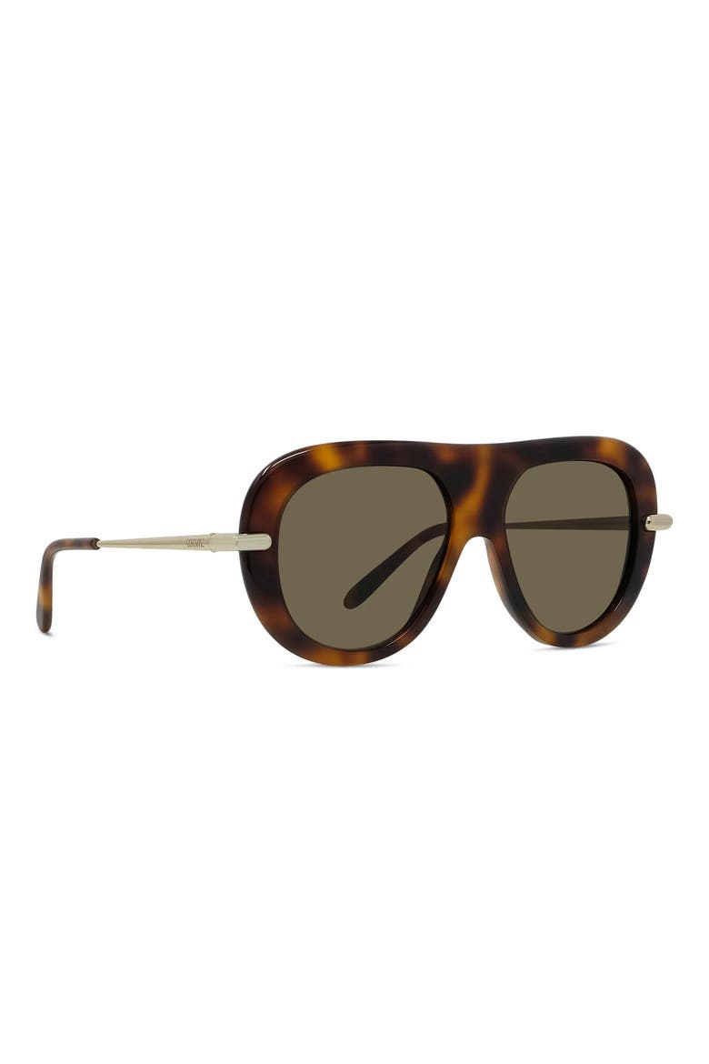 Slim 52mm Pilot Sunglasses, Alternate, color, DARK HAVANA / BROWN