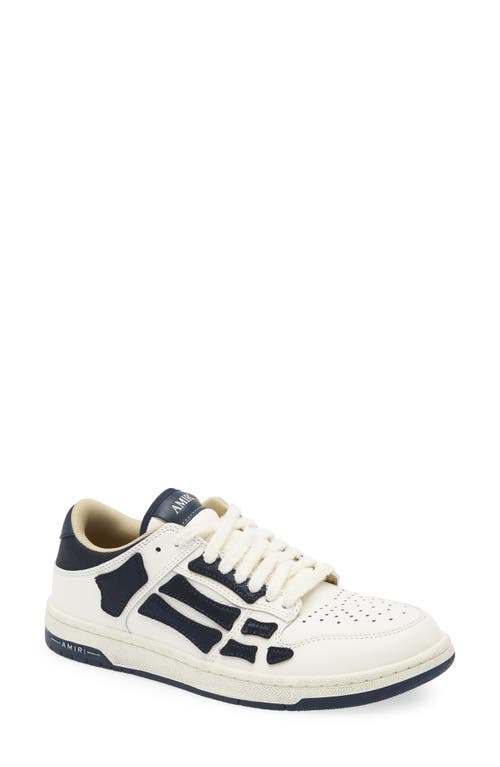 Amiri Denim Skel Low Top Sneaker In White