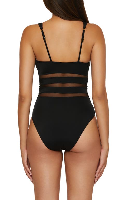 BCA BCA MESH INSET ONE-PIECE SWIMSUIT