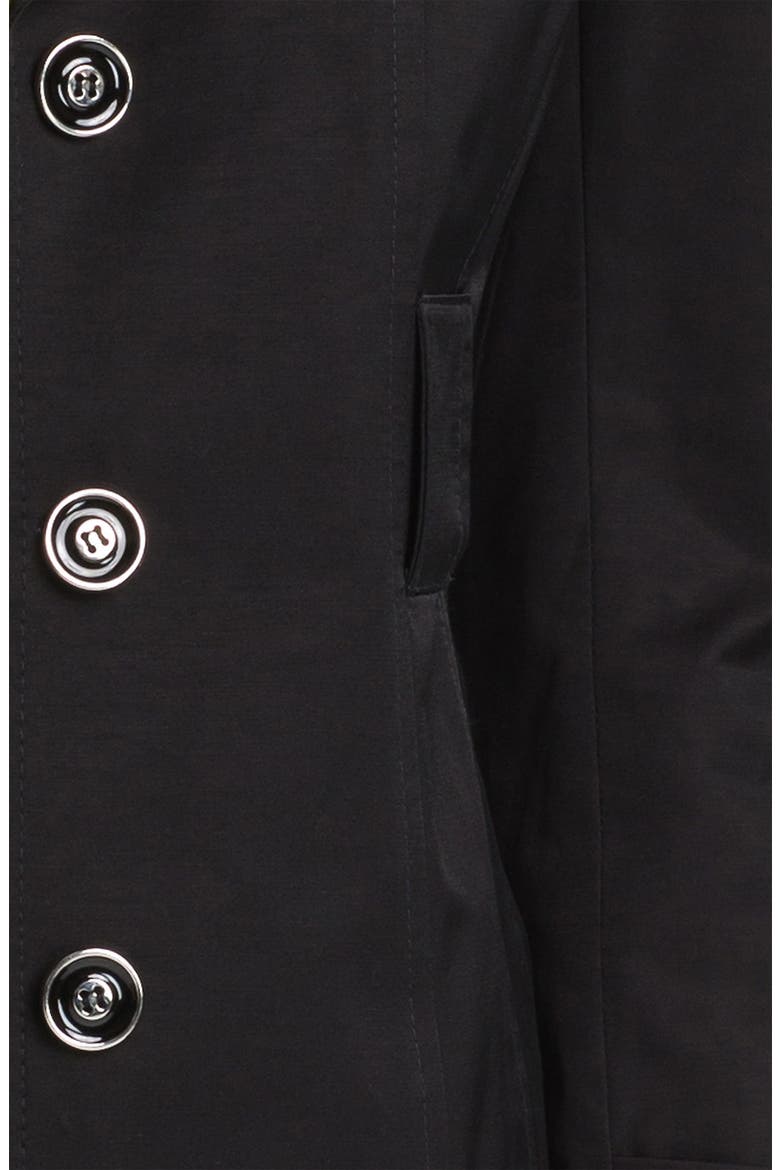 Pleated Trench Coat, Alternate, color, BLACK