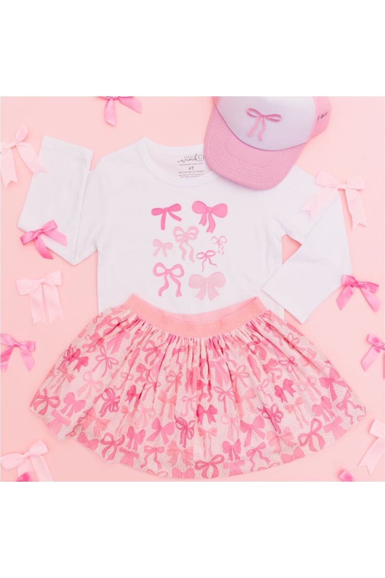 Bow Patch Trucker Hat, Alternate, color, Pink/White