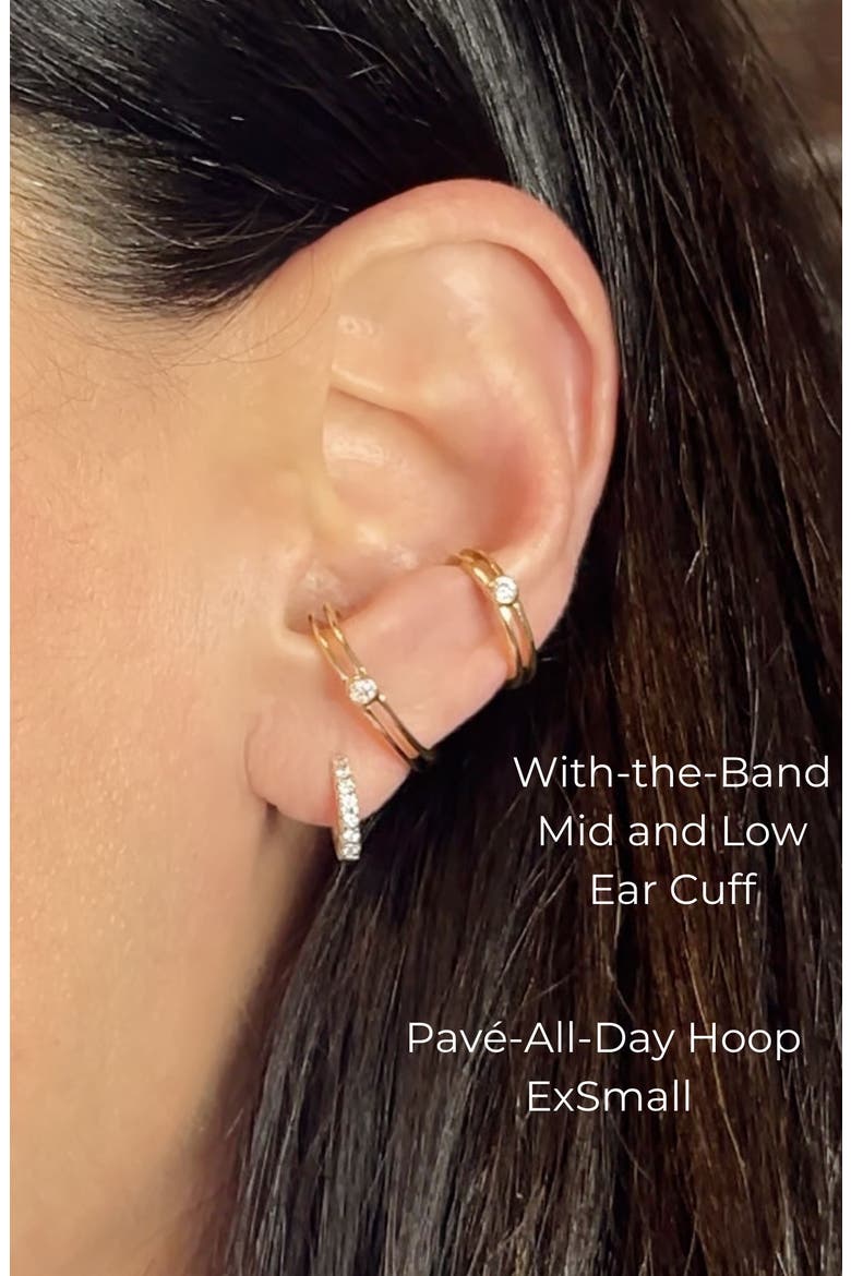 With-the-Band Ear Cuff, Alternate, color, Yellow Gold