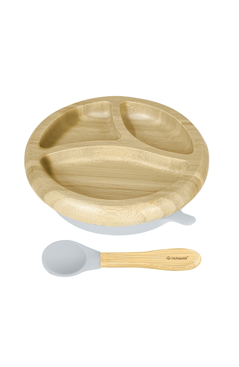 Abiie Octopod<sup>®</sup> Baby Suction Plate, Main, color, Grey