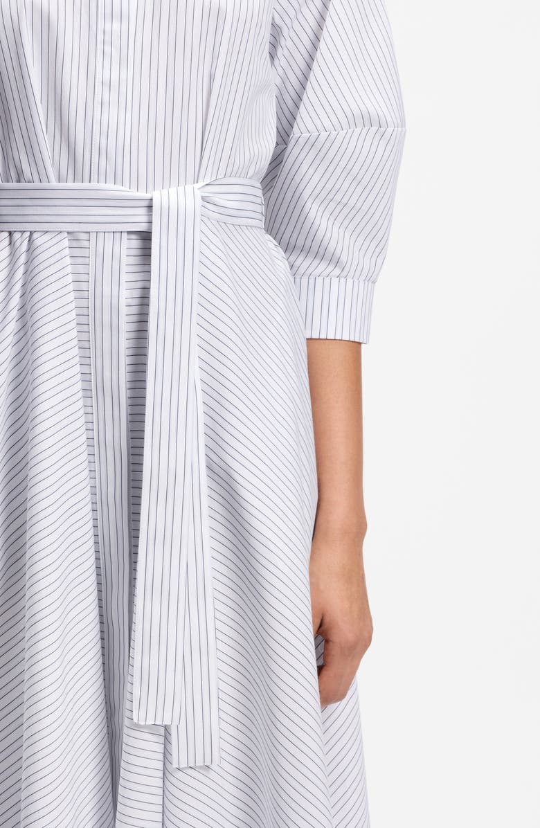 BOSS Debeca Cotton Poplin Midi Shirtdress, Alternate, color, Artic Ice