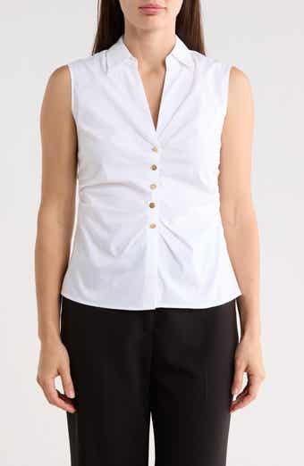 T Tahari Sleeveless Woven Shirt