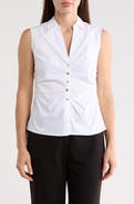 T Tahari Sleeveless Woven Shirt