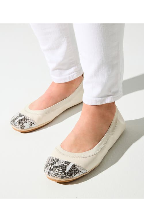 Yosi Samra Samantha Foldable Ballet Flat In Bone