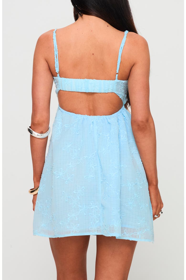 Granno Tie Front Minidress, Alternate, color, BLUE