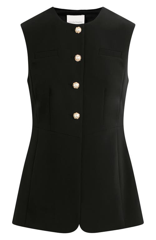 Favorite Daughter The Clocking In Long Vest In Black